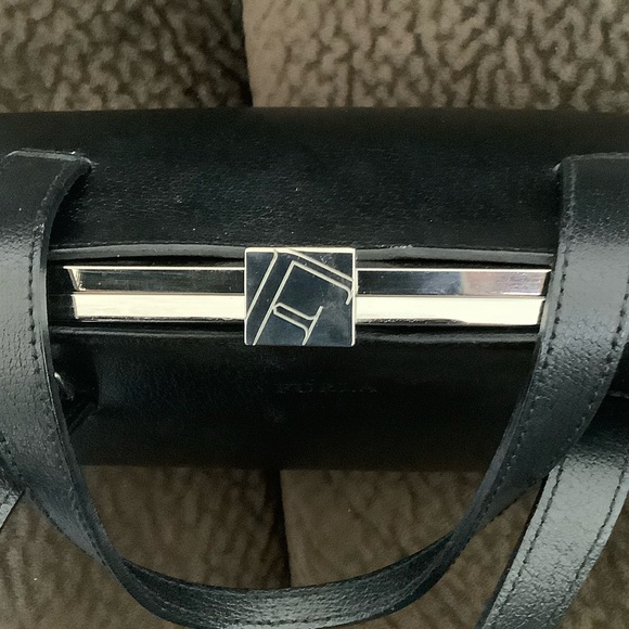 Furla Sleek Black Leather Tote - Picture 8 of 12